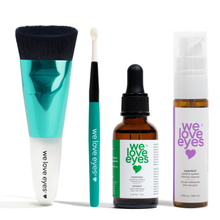 Load image into Gallery viewer, Set of eye care products with 'we love eyes' branding on a white background