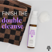 Load image into Gallery viewer, Skincare product with checkered towel and text 'Finish the double cleanse' on a white background