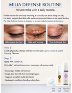 Milia Defense Routine -  How to Prevent Milia Around the Eyes with a Daily Eyelid Care Routine: Includes Educational Handout
