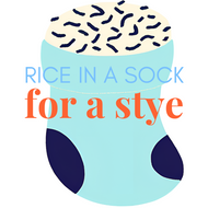 rice in a sock for stye stye home remedy warm compress stye treatment DIY stye remedy Stye Cleansing System professional eye care We Love Eyes eyelid hygiene
