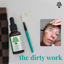 Load image into Gallery viewer, Cosmetic product with applicator and text 'we love eyes' on a light gray background.
