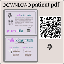 Load image into Gallery viewer, Promotional graphic for a skincare routine with QR code and 'we love eyes' branding.
