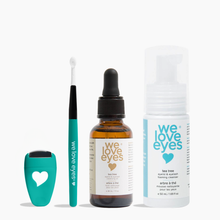Load image into Gallery viewer, Set of eye care products with 'we love eyes' branding on a white background

